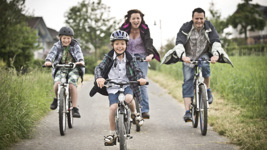 Familie Fahrradausflug